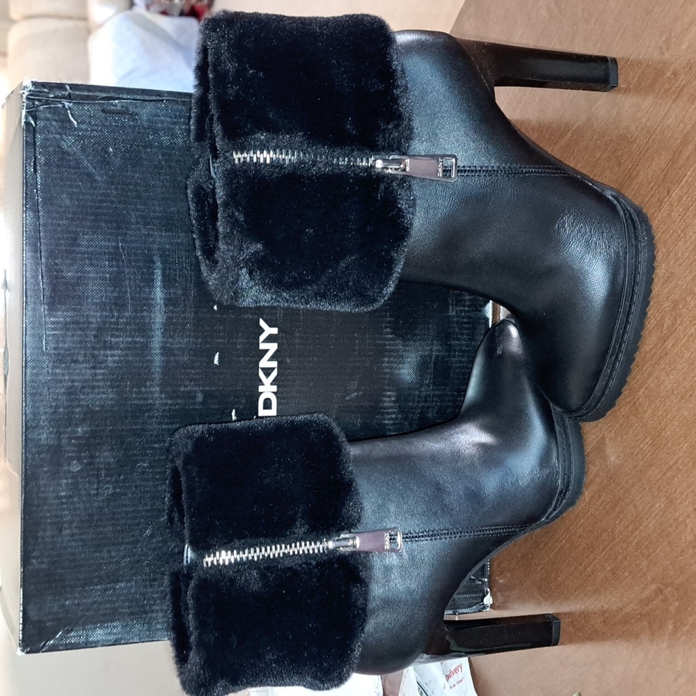 DKNY Black Winter & Rain Boots